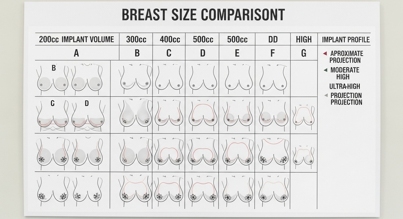 Breast Implant Size Chart Motiva